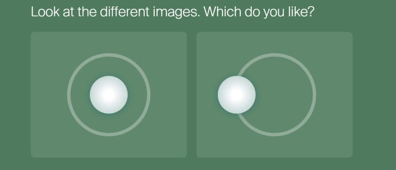 eharmony quiz question comparing two images