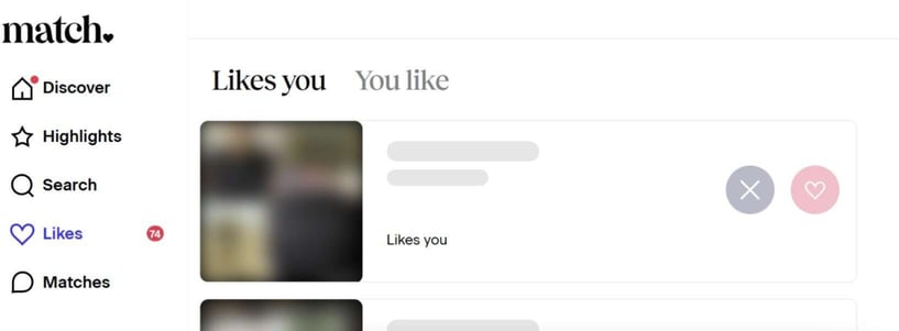 Match list of likes