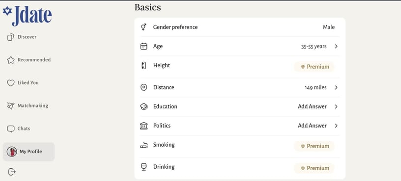 Jdate search filters Jdate search filters