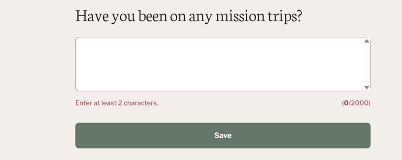 Christian Mingle prompt about mission trips Christian Mingle prompt about mission trips