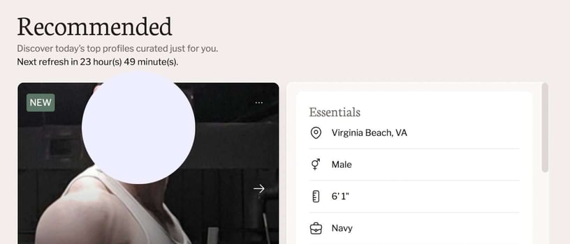 Recommended profile Recommended profile