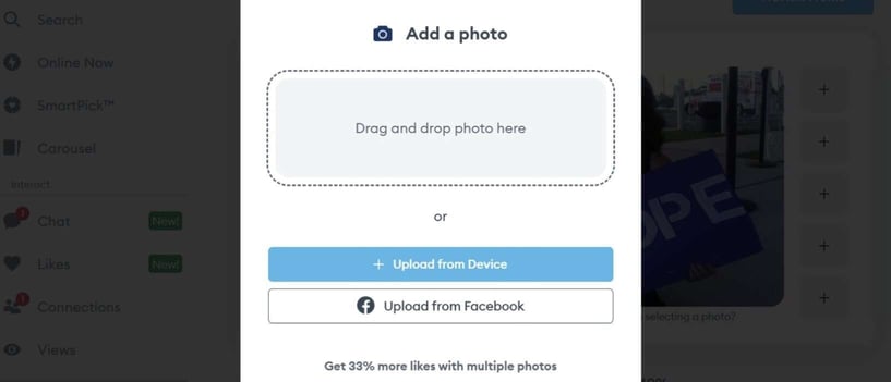 Zoosk photo upload
