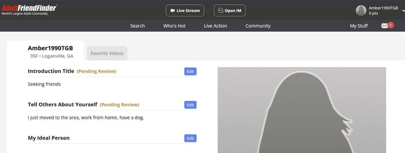 My AFF profile My AFF profile