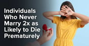 Individuals Who Never Marry 2x as Likely to Die Prematurely