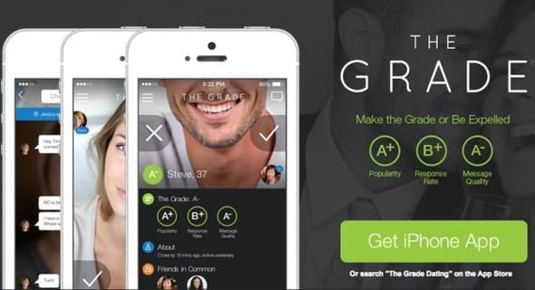Screenshot of The Gradeâs homepage