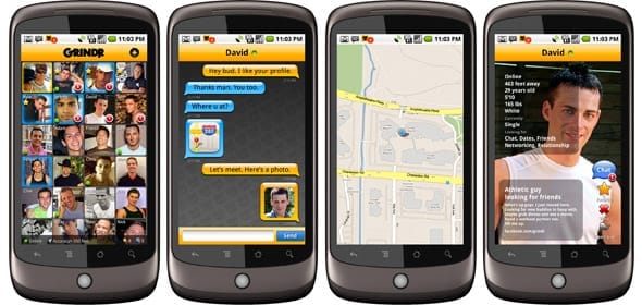 The Grindr app The Grindr app