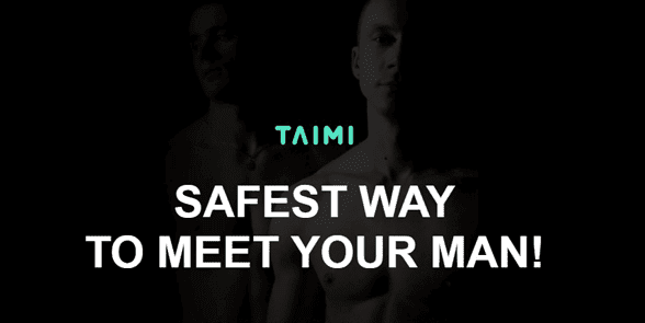 Screenshot of the Taimi homepage Screenshot of the Taimi homepage