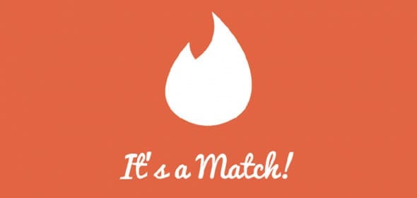 The Tinder app The Tinder app