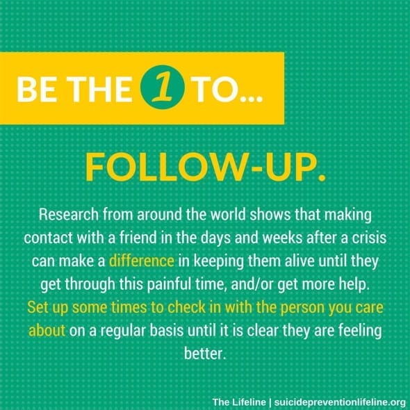Photo of #BeThe1To campaign