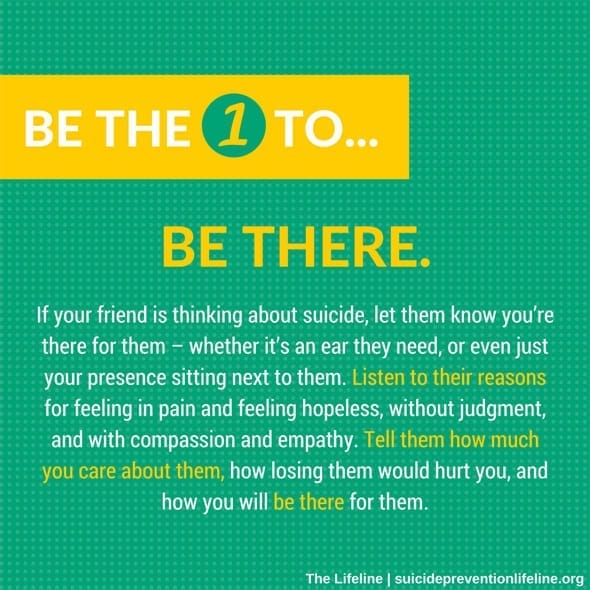Photo of #BeThe1To Campaign