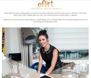 Screenshot of eflirtexpert.com Screenshot of eflirtexpert.com