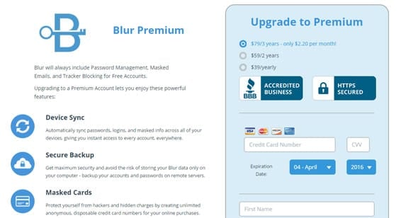 Blur subscription plan