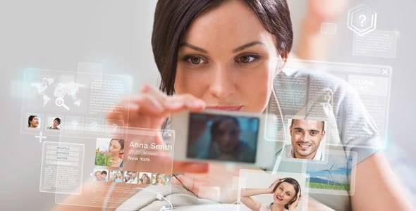 A photo of a woman on social media