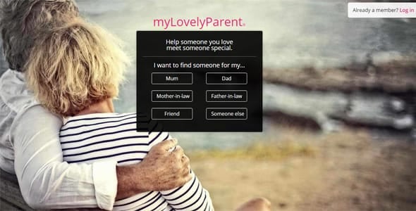 Screenshot of the myLovelyParent sign-up page