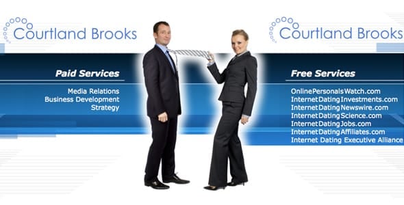 Screenshot of Courtland Brooks' homepage