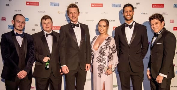 Photo of the Toyboy Warehouse team at a dating awards ceremony