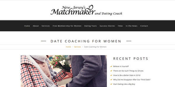 Screenshot of Julianne Cantarella's Date Coaching Page