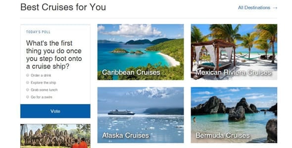 Screenshot of Cruise Critic's website