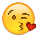 Photo of blowing a kiss emoji