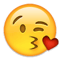 Photo of blowing a kiss emoji