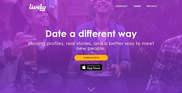 Screenshot of Lively's homepage