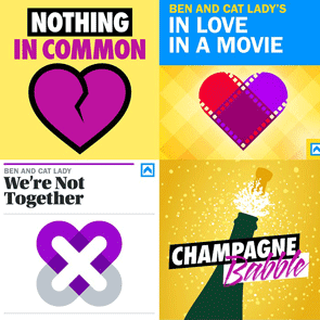 Photo of Soon2BeCatLady podcast logos