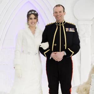 Photo of Katherine Tibrook and Austin Hind on their wedding day
