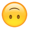 Graphic of upside-down smile emoji