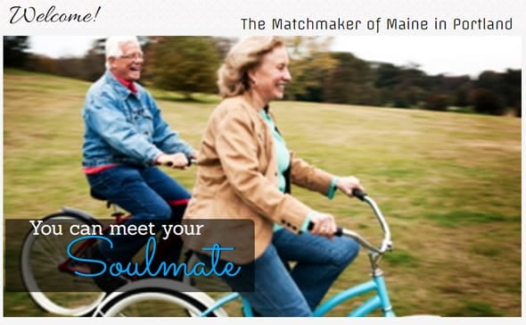 Screenshot of The Matchmaker of Maine homepage Screenshot of The Matchmaker of Maine homepage