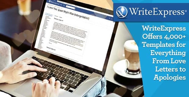 Writeexpress 4000 Templates From Love Letters To Apologies