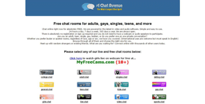 Screenshot of Chat-Avenue's homepage