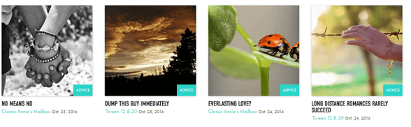 Screenshot of Creators publication offerings