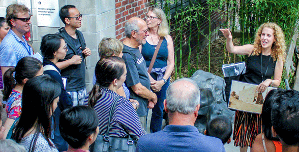 Picture of a public talk at the Noguchi Museum
