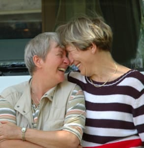 Picture of an older lesbian couple