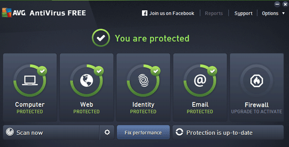 Screenshot of AVG AntiVirus Free