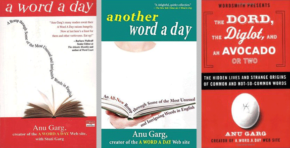 Photo of a collage of books written by Anu Garg
