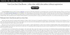Screenshot of the Chat Zozo homepage