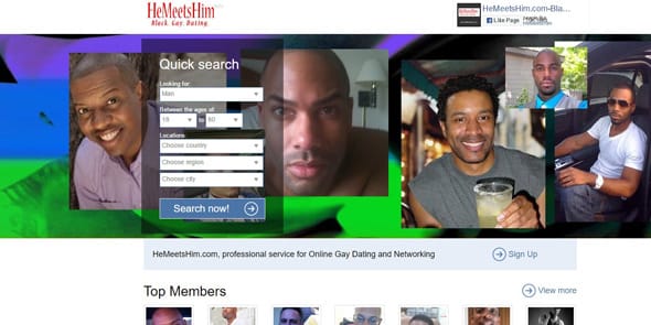 Screenshot of HeMeetsHim homepage