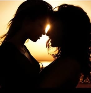 Picture of two women embracing Picture of two women embracing