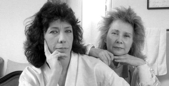 Photo of Lily Tomlin and Jane Wagner, lesbian partners Photo of Lily Tomlin and Jane Wagner, lesbian partners
