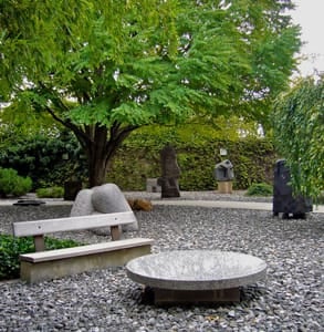 Picture of the Noguchi Museum's sculpture garden Picture of the Noguchi Museum's sculpture garden