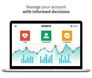 Screenshot of WEBSTA's analytics page