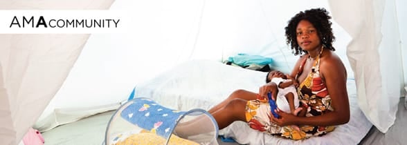 Photo of a woman holding a baby