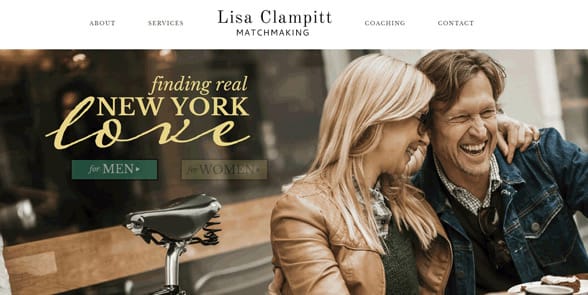 Photo of the Lisa Clampitt Matchmaking homepage