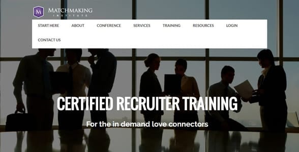Screenshot of MMI's recruiter training page