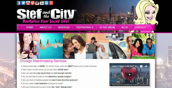 Screenshot of Stef and the City's homepage Screenshot of Stef and the City's homepage