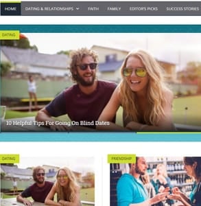 Screenshot of Christian Mingle's blog