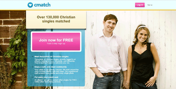 Screenshot of the cMatch homepage