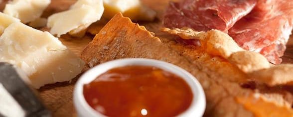 Photo of a cheese and salumi sampler
