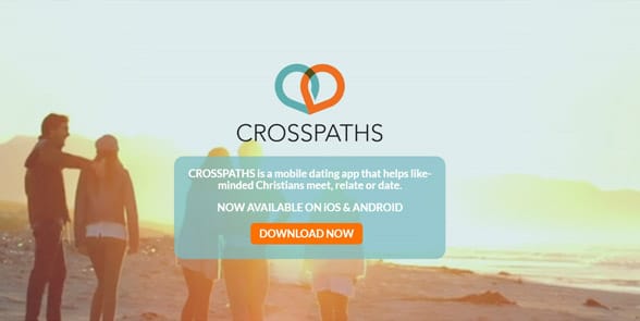 Screenshot of the CrossPaths homepage